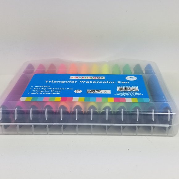 Triangular watercolor pens washable 24 pack - Picture 5 of 6